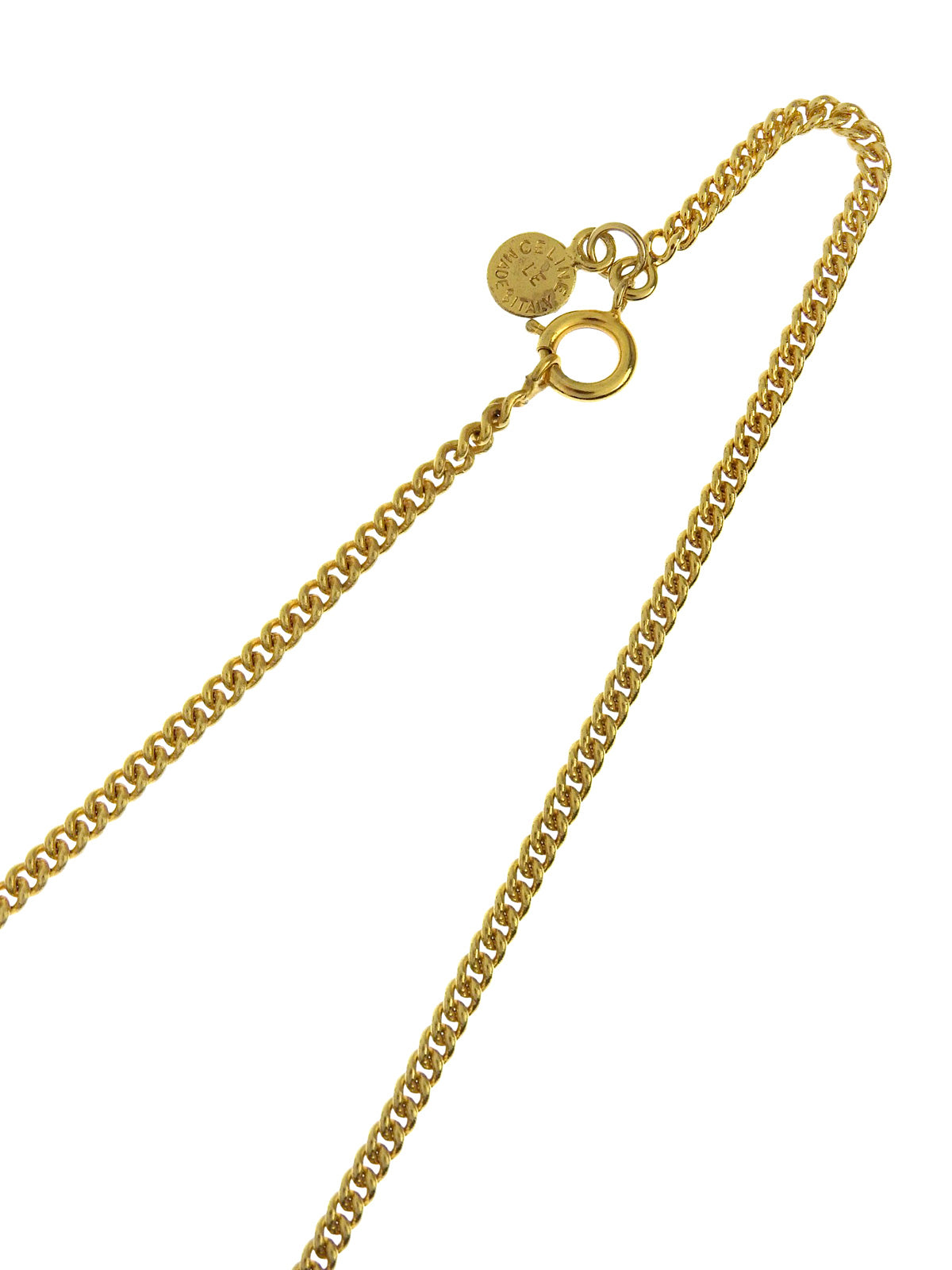 金质圆形碎石项链