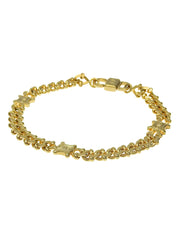 金质碎石板链手链