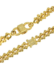 マカダムプレートチェーンブレスレット ゴールド