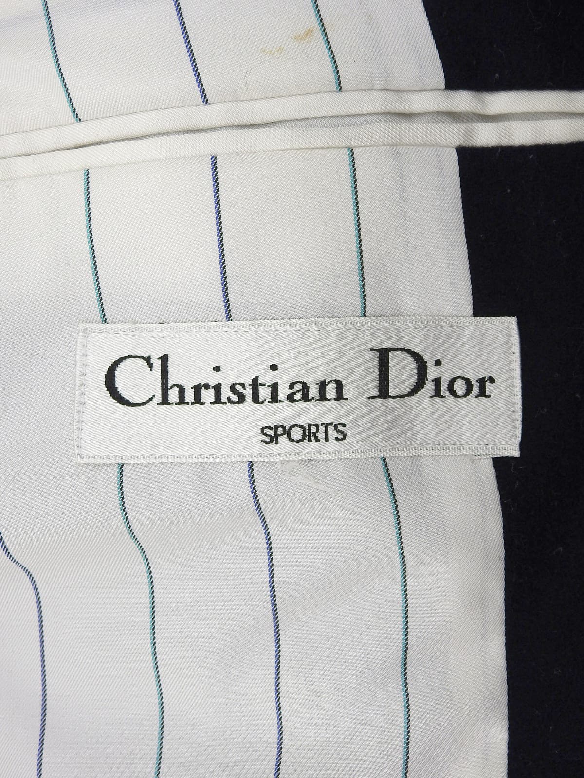 ウールエンブレムロゴダブルブレストジャケット ネイビー