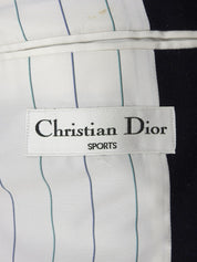 ウールエンブレムロゴダブルブレストジャケット ネイビー