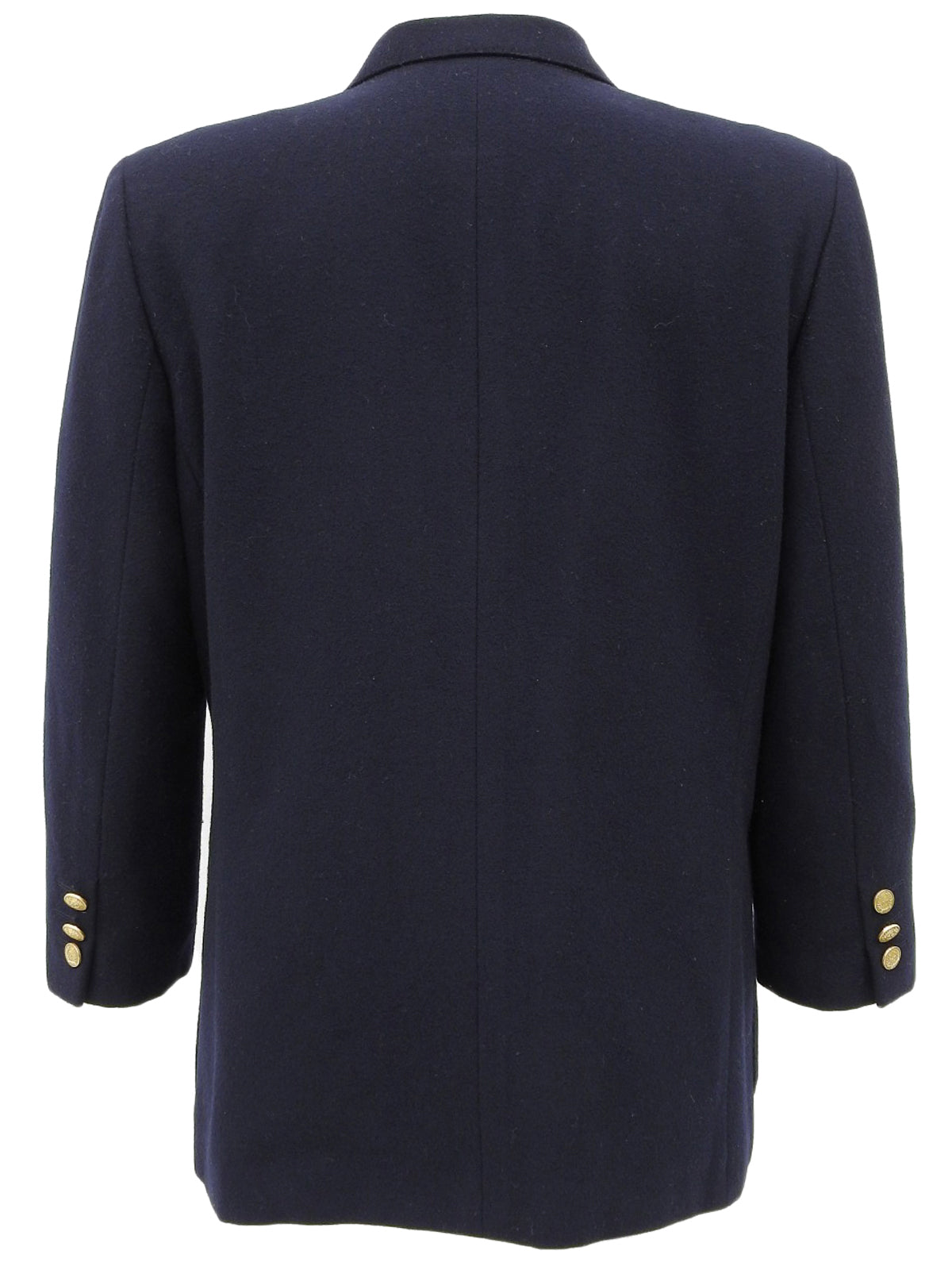 ウールエンブレムロゴダブルブレストジャケット ネイビー