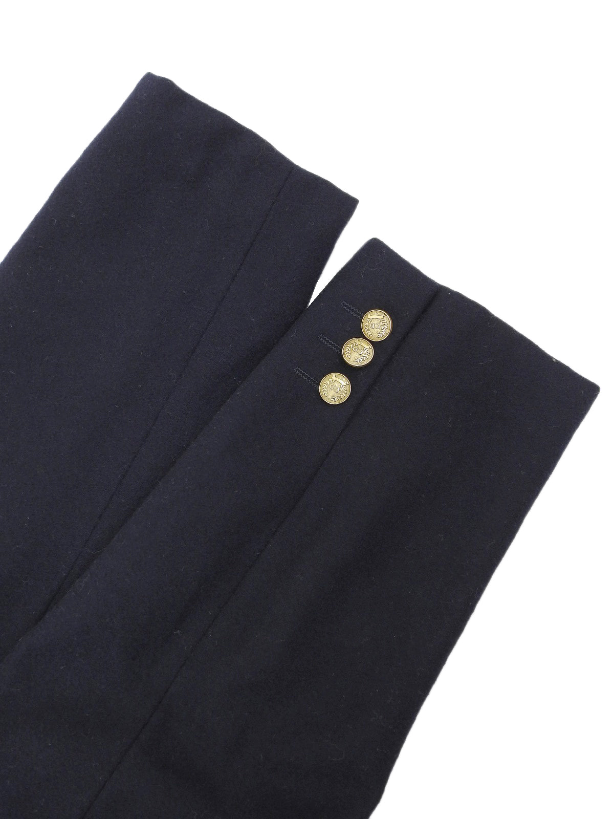 ウールエンブレムロゴダブルブレストジャケット ネイビー