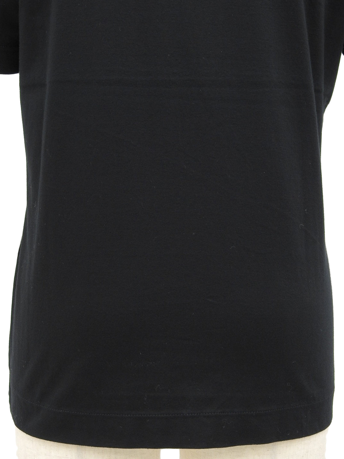 ハートラインストーンロゴ刺繍ポケット半袖Tシャツ ブラック