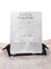 トロッターパターン半袖トップス ピンク/ホワイト