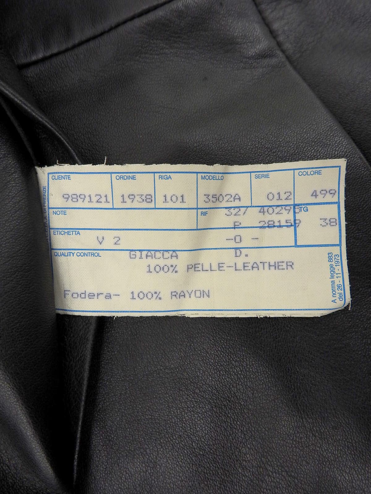 レザーセットアップ ブラック