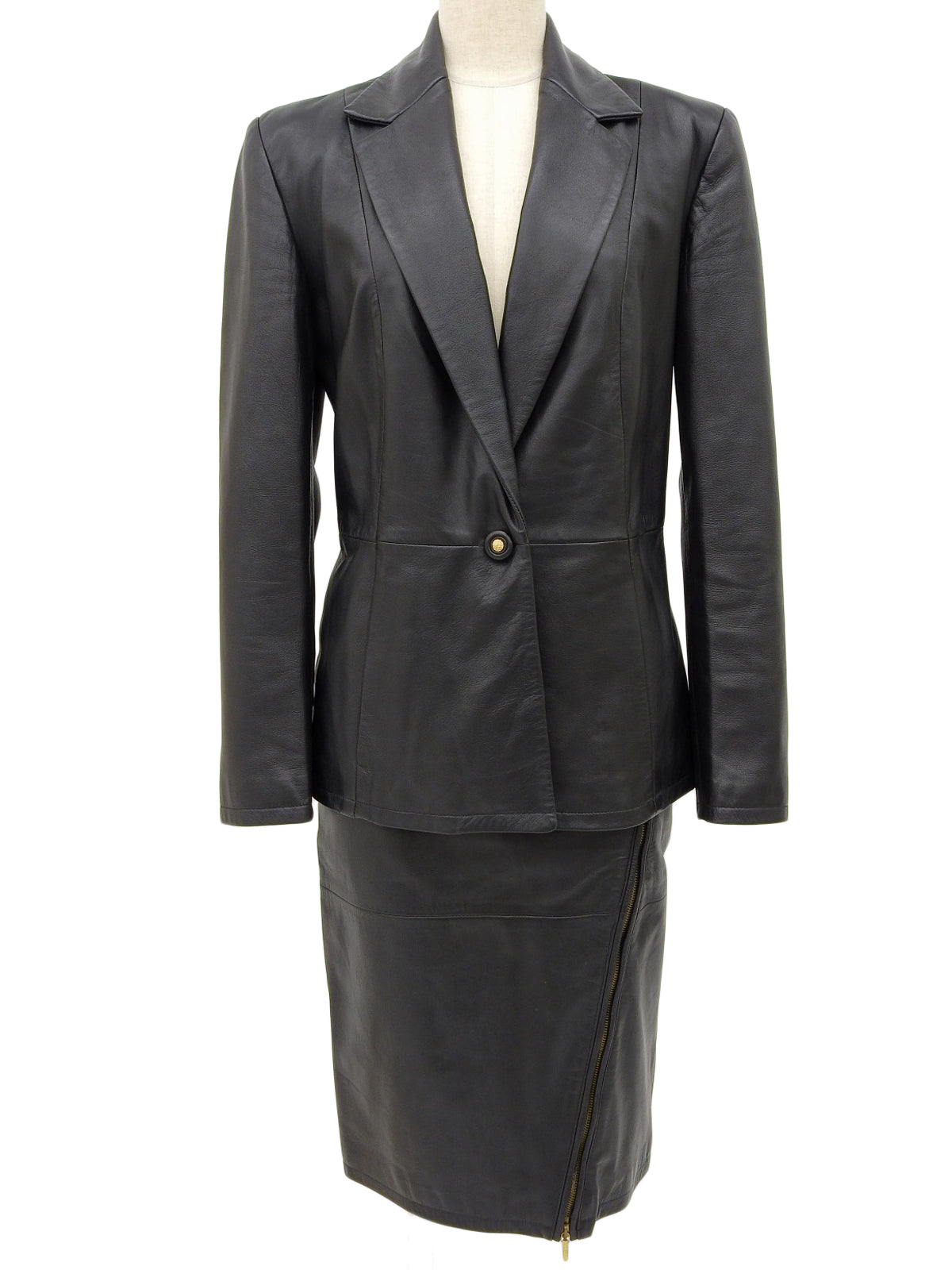 レザーセットアップ ブラック