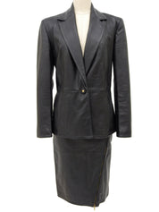 レザーセットアップ ブラック