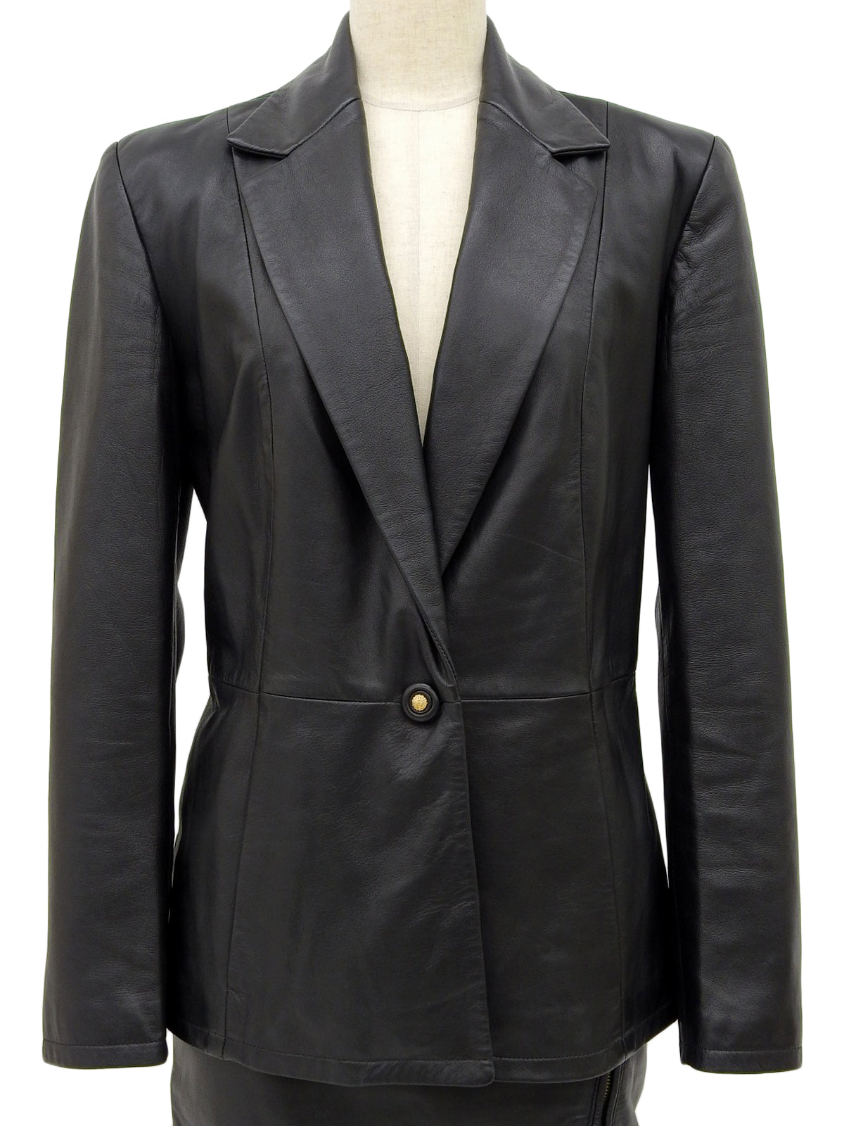 レザーセットアップ ブラック