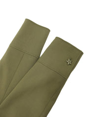 Runtone Star Button Short Jacket, Khaki