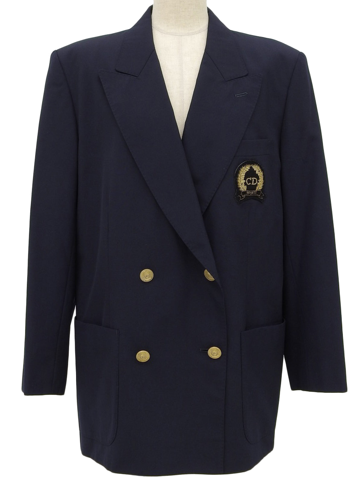 エンブレムロゴ刺繍ジャケット ネイビー