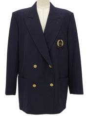 エンブレムロゴ刺繍ジャケット ネイビー