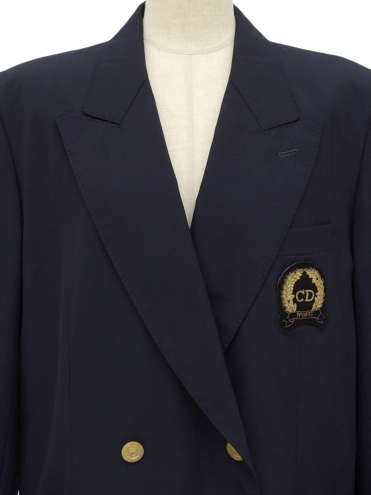 エンブレムロゴ刺繍ジャケット ネイビー