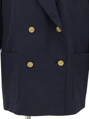 エンブレムロゴ刺繍ジャケット ネイビー