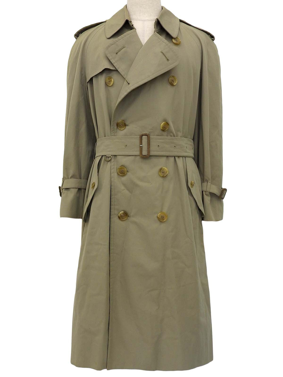 ノバチェックライニングトレンチコート カーキ