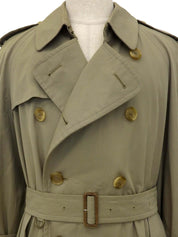 ノバチェックライニングトレンチコート カーキ