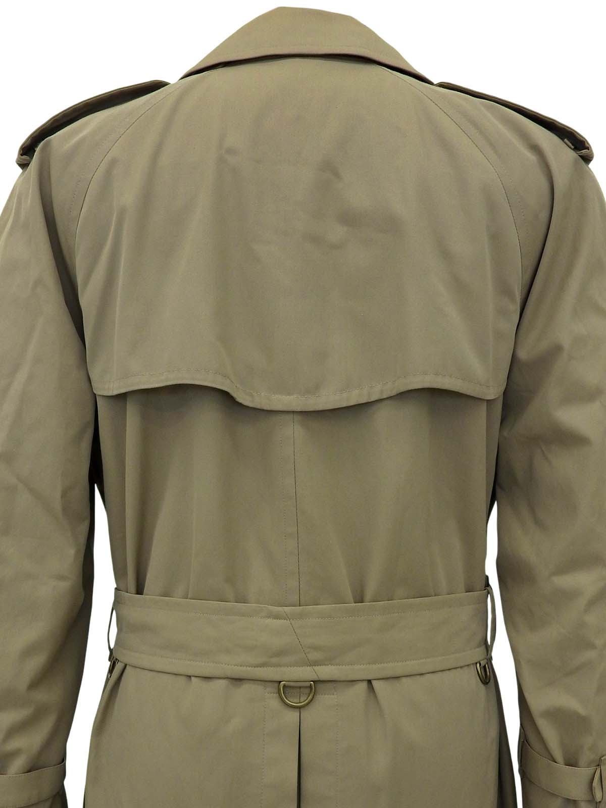 ノバチェックライニングトレンチコート カーキ