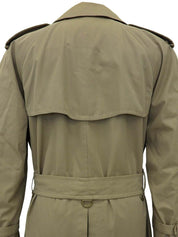 ノバチェックライニングトレンチコート カーキ