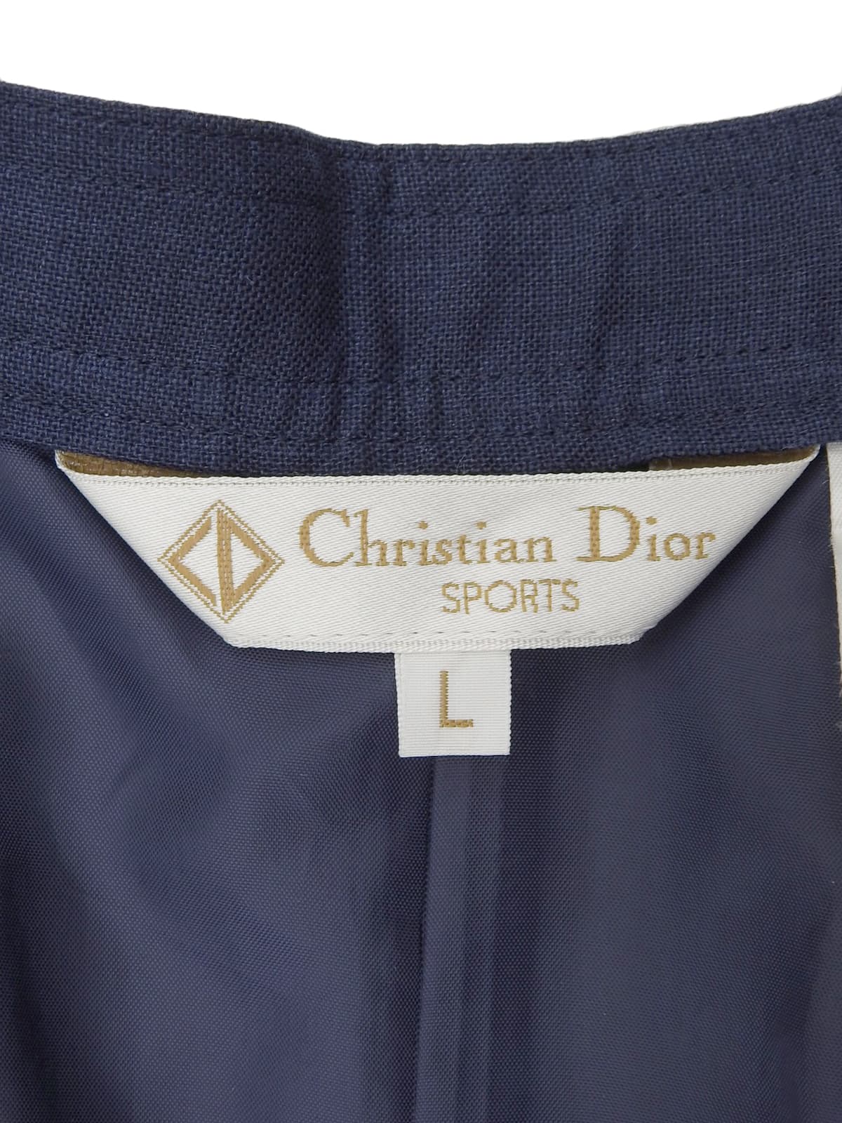 リネンロゴ刺繍プリーツキュロットパンツ ネイビー