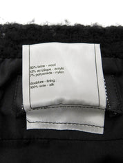 ツイードCCマークチェーンデザインボタンスカート ブラック