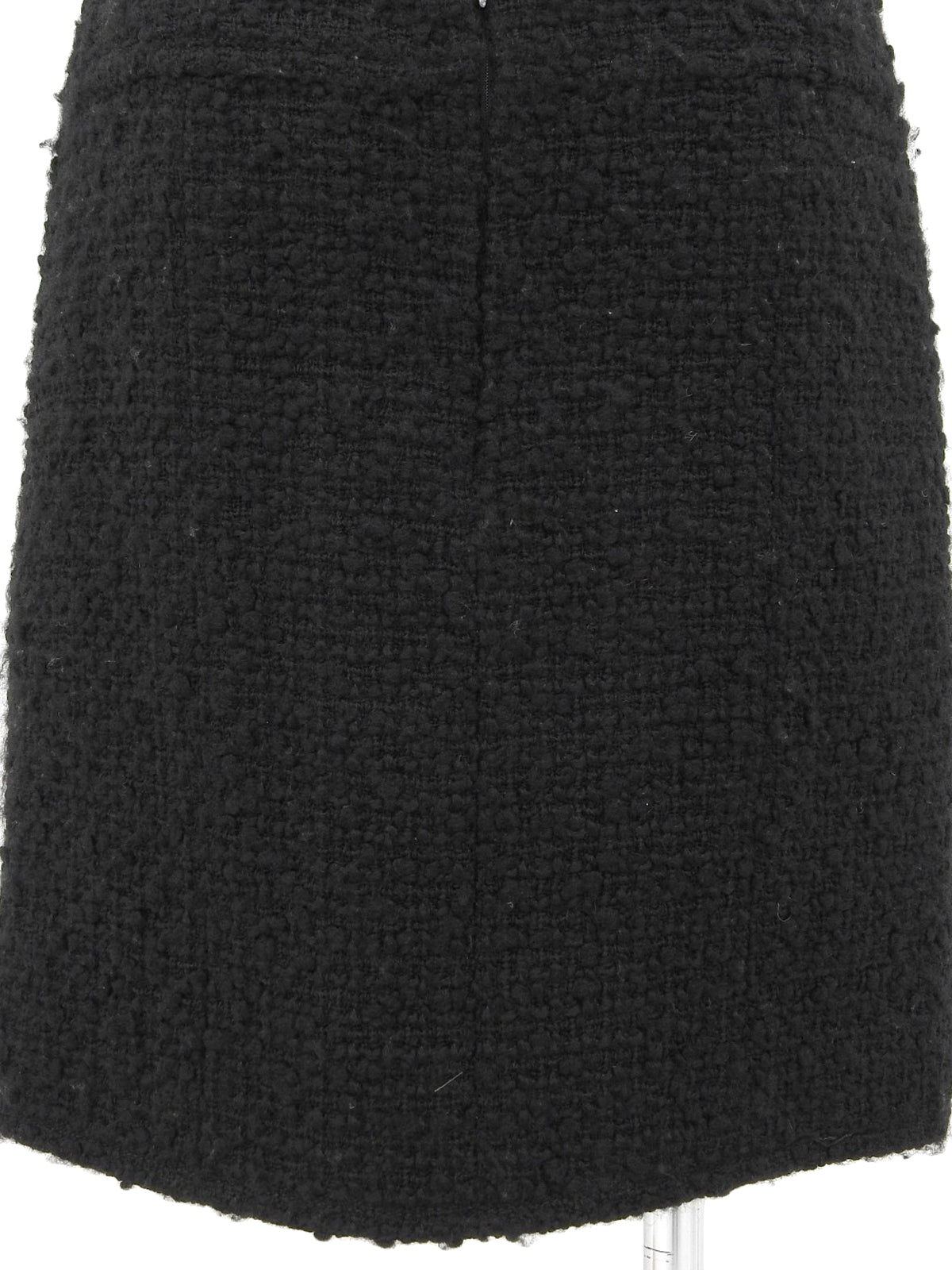 ツイードCCマークチェーンデザインボタンスカート ブラック
