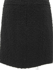 ツイードCCマークチェーンデザインボタンスカート ブラック