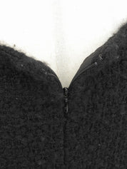 ツイードCCマークチェーンデザインボタンスカート ブラック