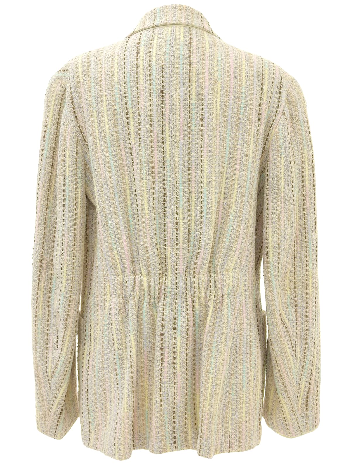 2000年製 ツイードストライプパターンジャケット アイボリー/マルチ