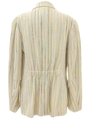 2000年製 ツイードストライプパターンジャケット アイボリー/マルチ