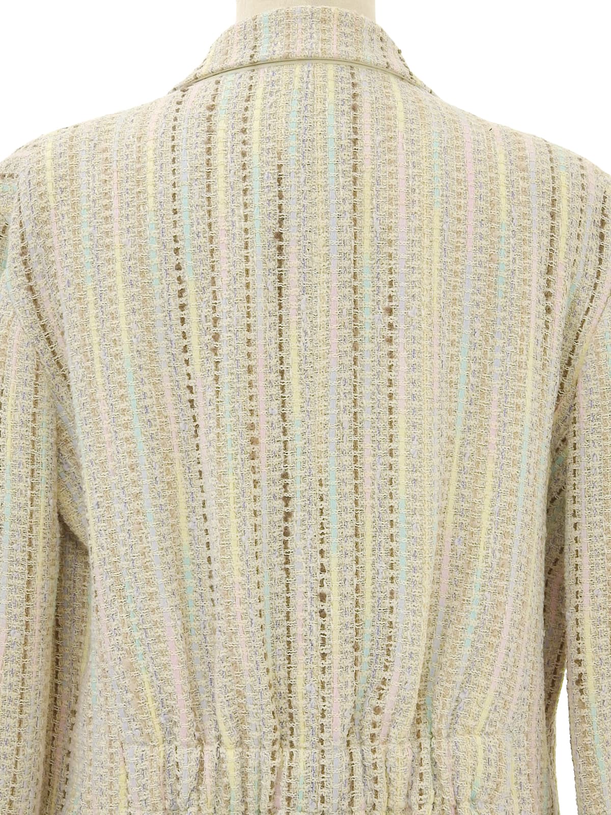 2000年製 ツイードストライプパターンジャケット アイボリー/マルチ