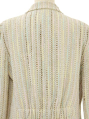 2000年製 ツイードストライプパターンジャケット アイボリー/マルチ