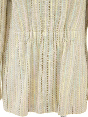 2000年製 ツイードストライプパターンジャケット アイボリー/マルチ