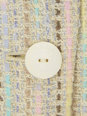 2000年製 ツイードストライプパターンジャケット アイボリー/マルチ