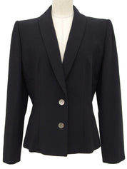 黑色Logo纽扣后背设计夹克