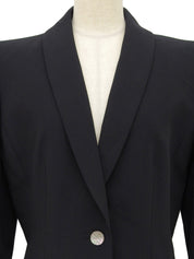 ロゴボタンバックデザインジャケット ブラック