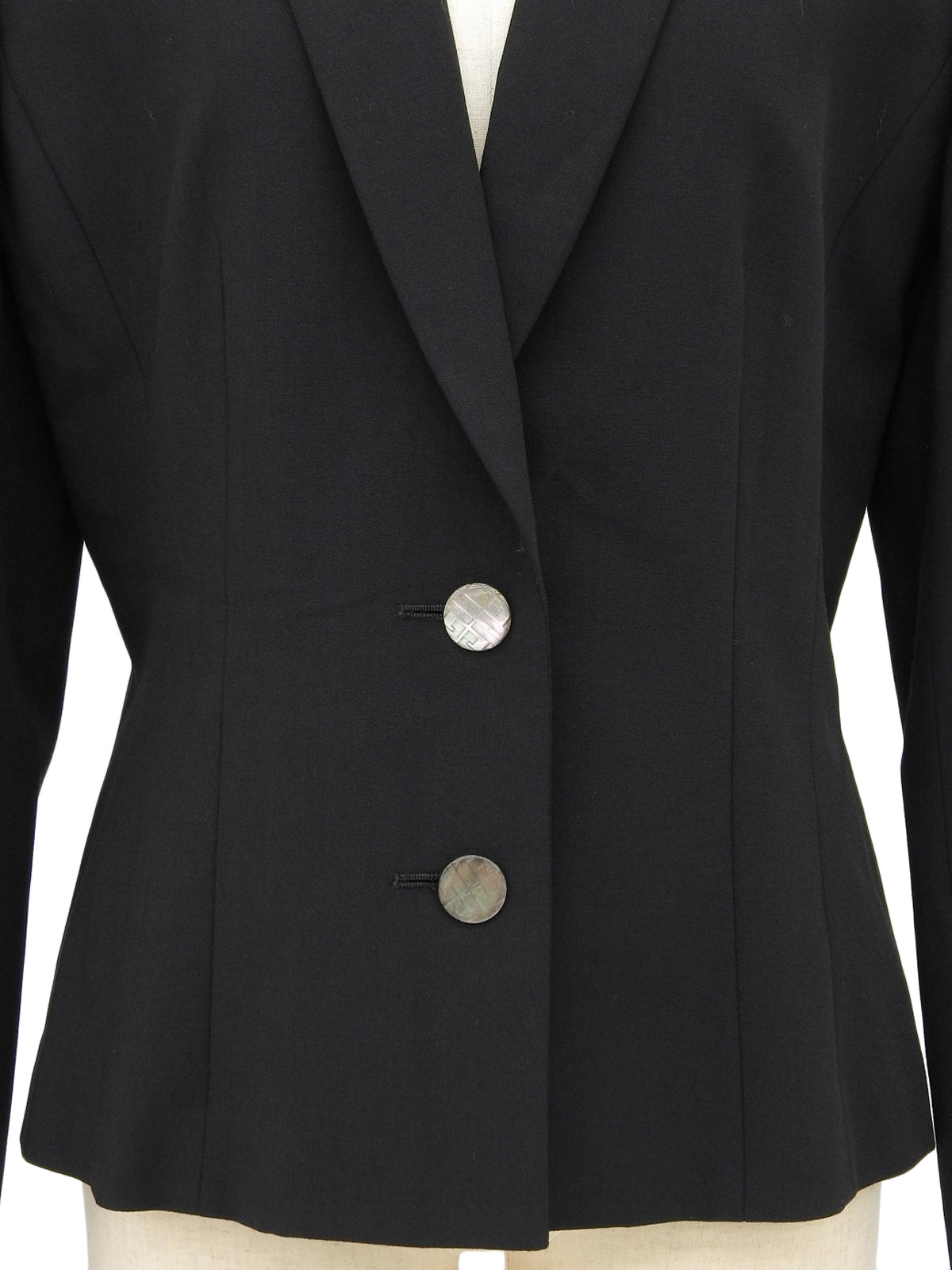 ロゴボタンバックデザインジャケット ブラック