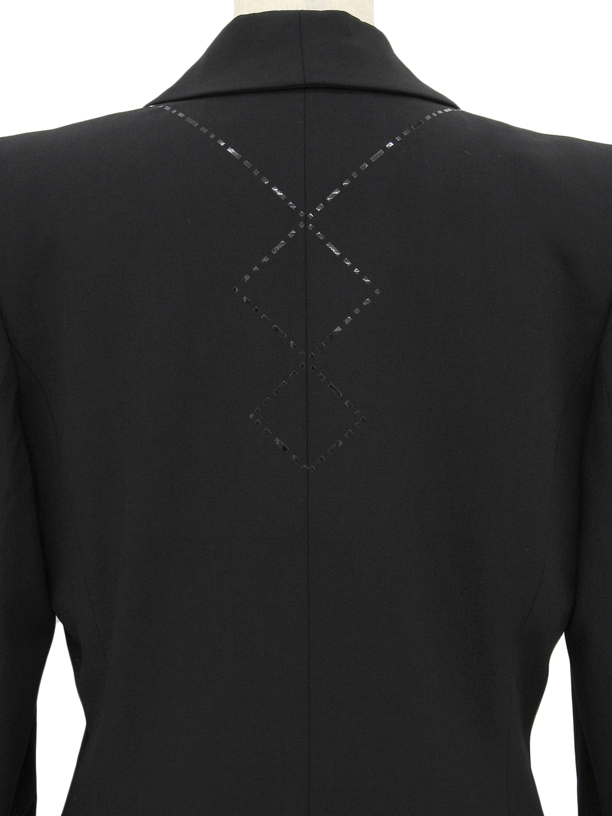 ロゴボタンバックデザインジャケット ブラック