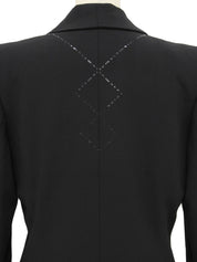 ロゴボタンバックデザインジャケット ブラック