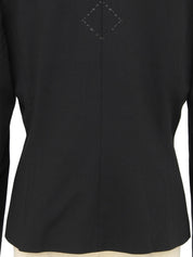 ロゴボタンバックデザインジャケット ブラック