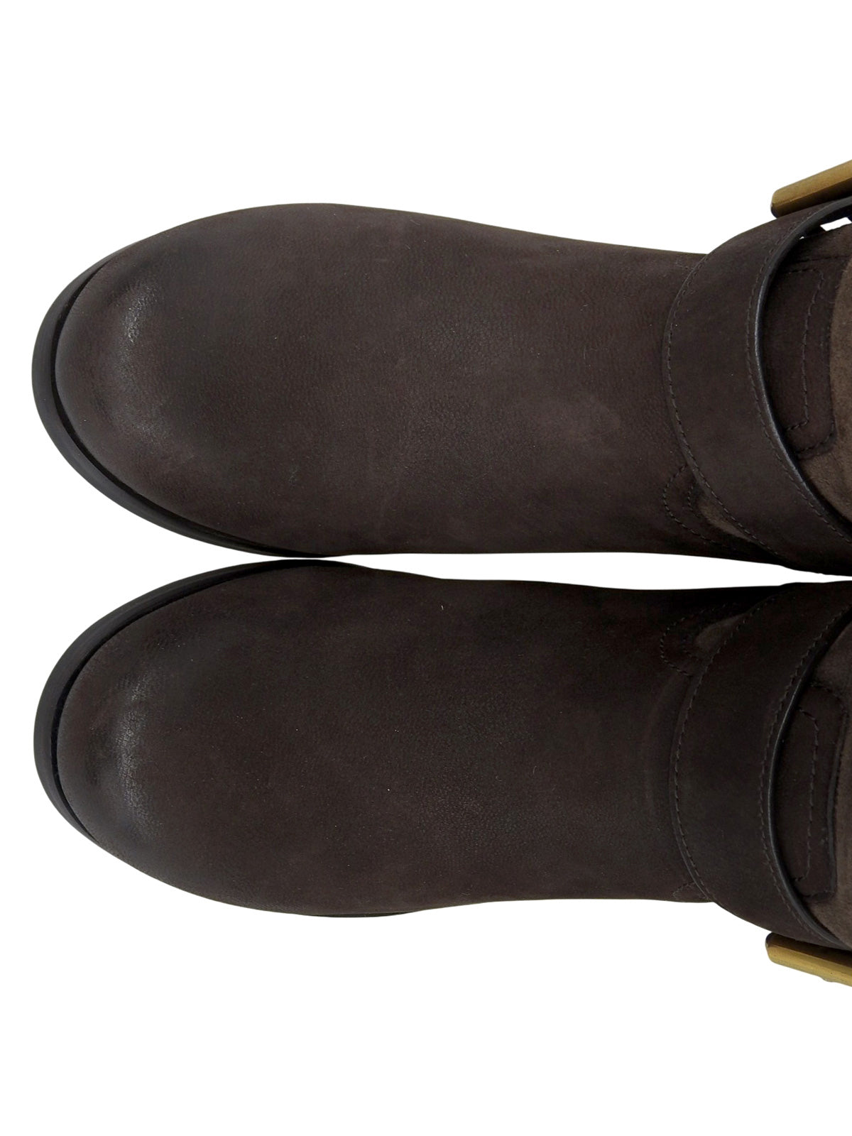 ムートンエンジニアブーツ ダークブラウン