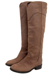 バックCCマークステッチロングブーツ ブラウン