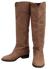 バックCCマークステッチロングブーツ ブラウン