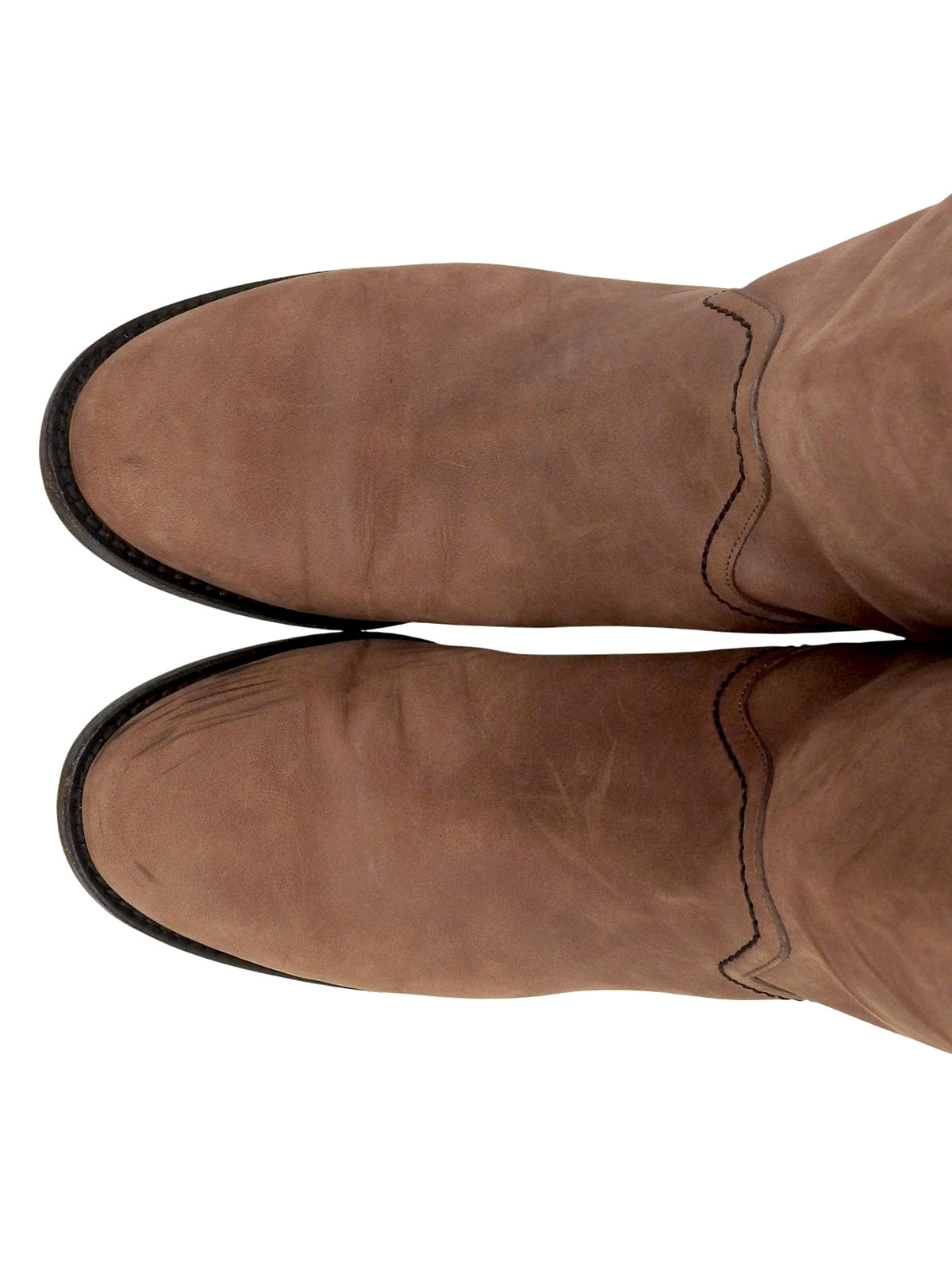 バックCCマークステッチロングブーツ ブラウン