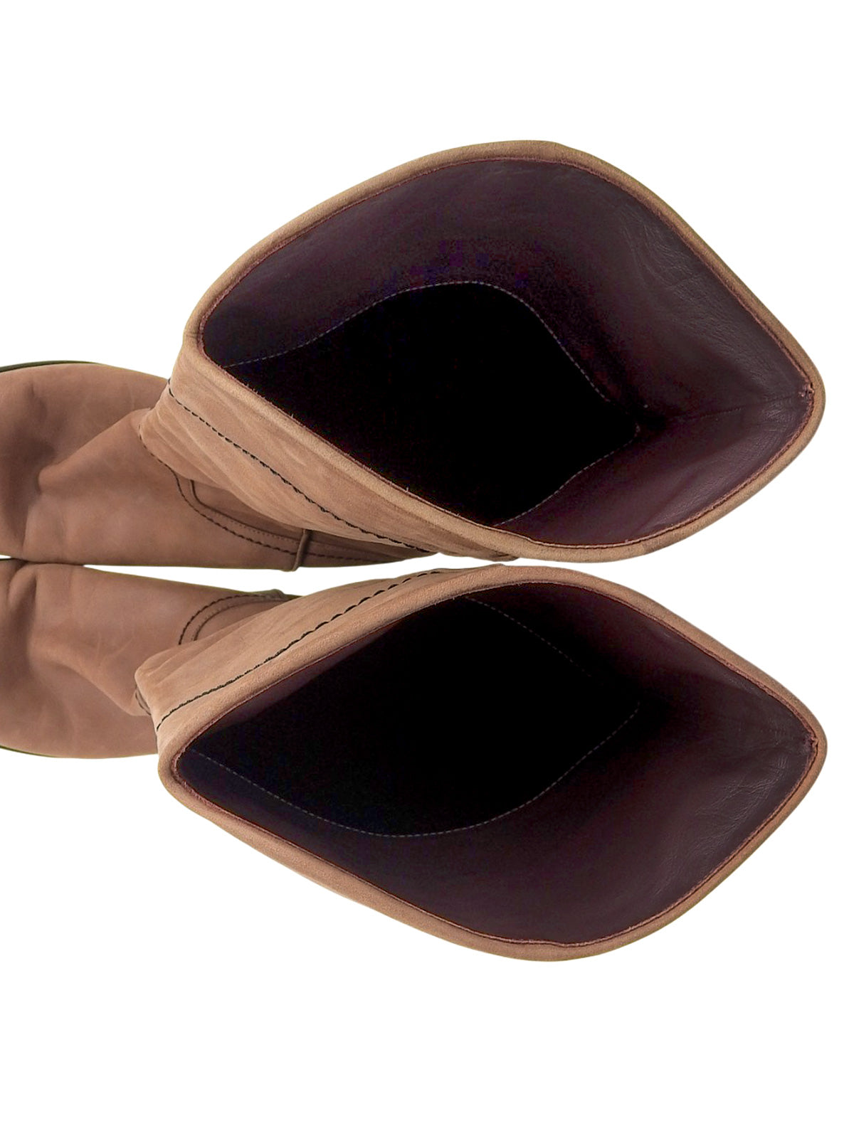 バックCCマークステッチロングブーツ ブラウン