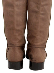 Back CC Mark Stitch Long Boots Brown
