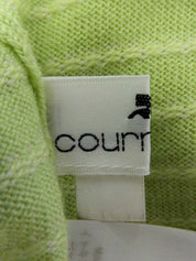 ボーダーパターンノースリーブニットトップス グリーン