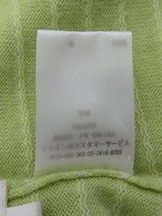 ボーダーパターンノースリーブニットトップス グリーン