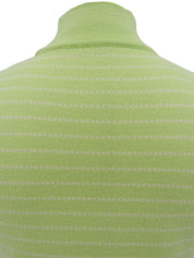 ボーダーパターンノースリーブニットトップス グリーン