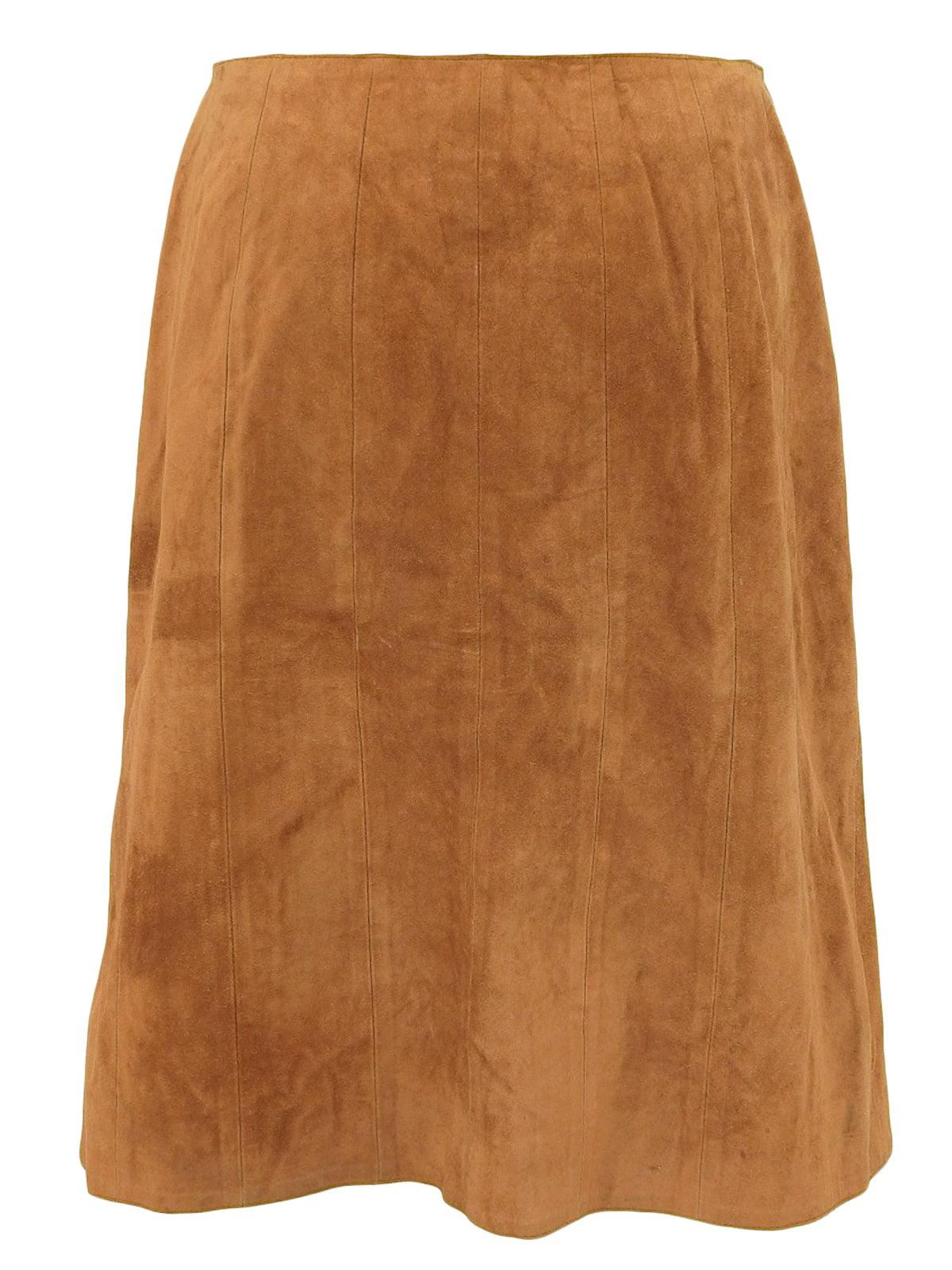 スエードロゴボタンスカート ブラウン