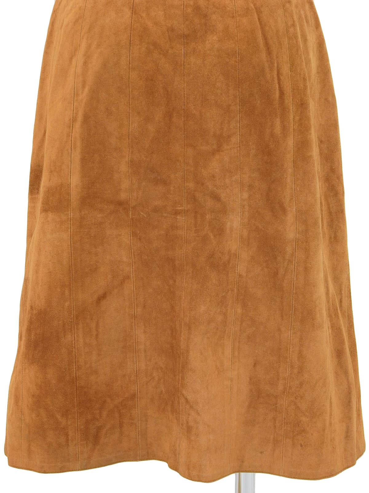 スエードロゴボタンスカート ブラウン